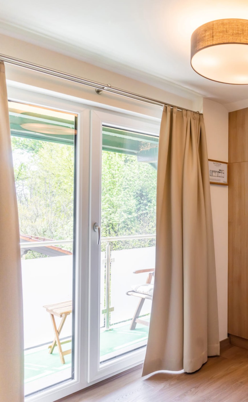 Balcony with a view in Salzburg at the Hotel Rosenvilla