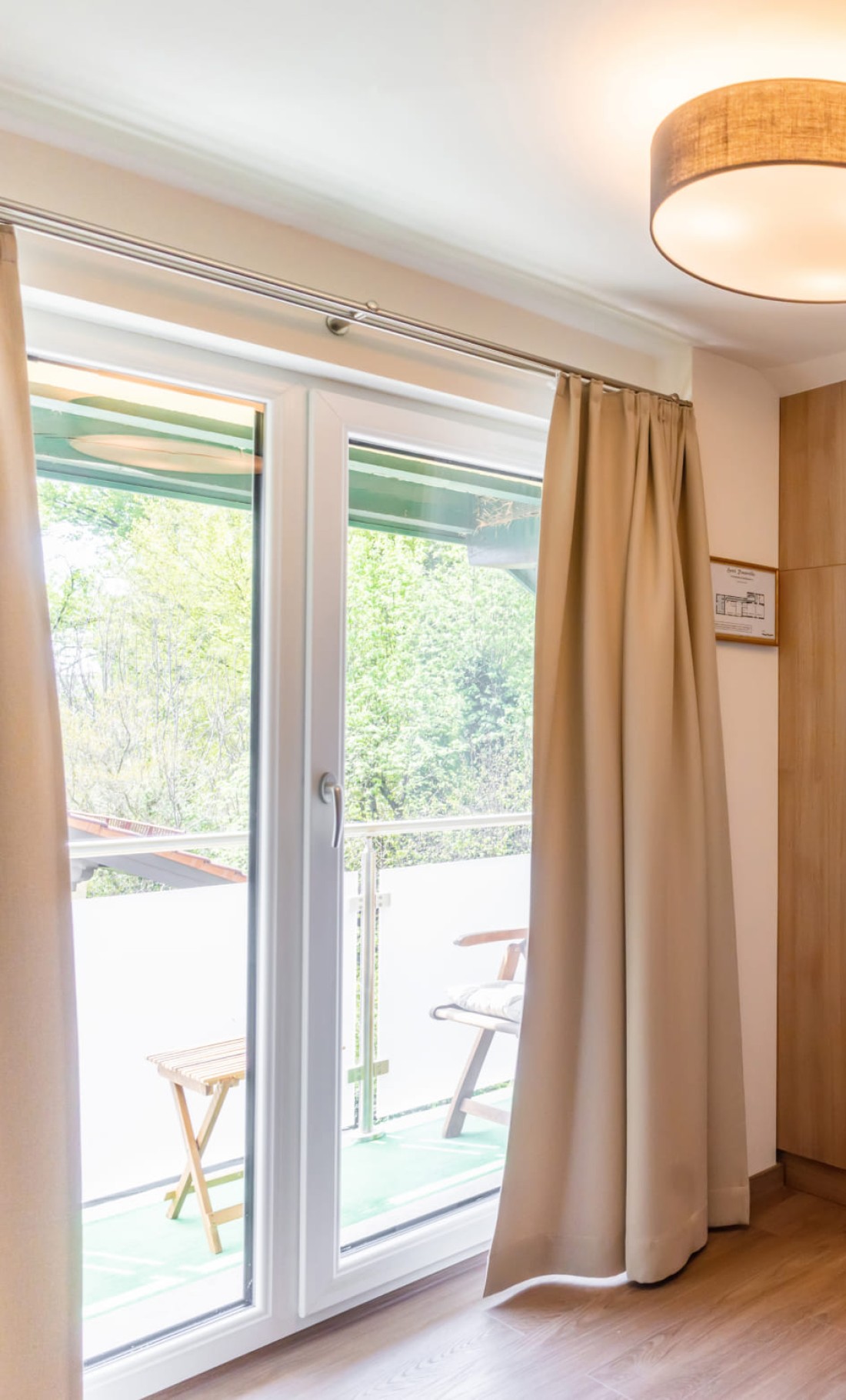 Balcony with a view in Salzburg at the Hotel Rosenvilla